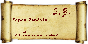 Sipos Zenóbia névjegykártya