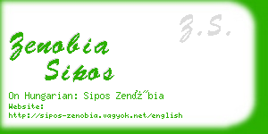zenobia sipos business card